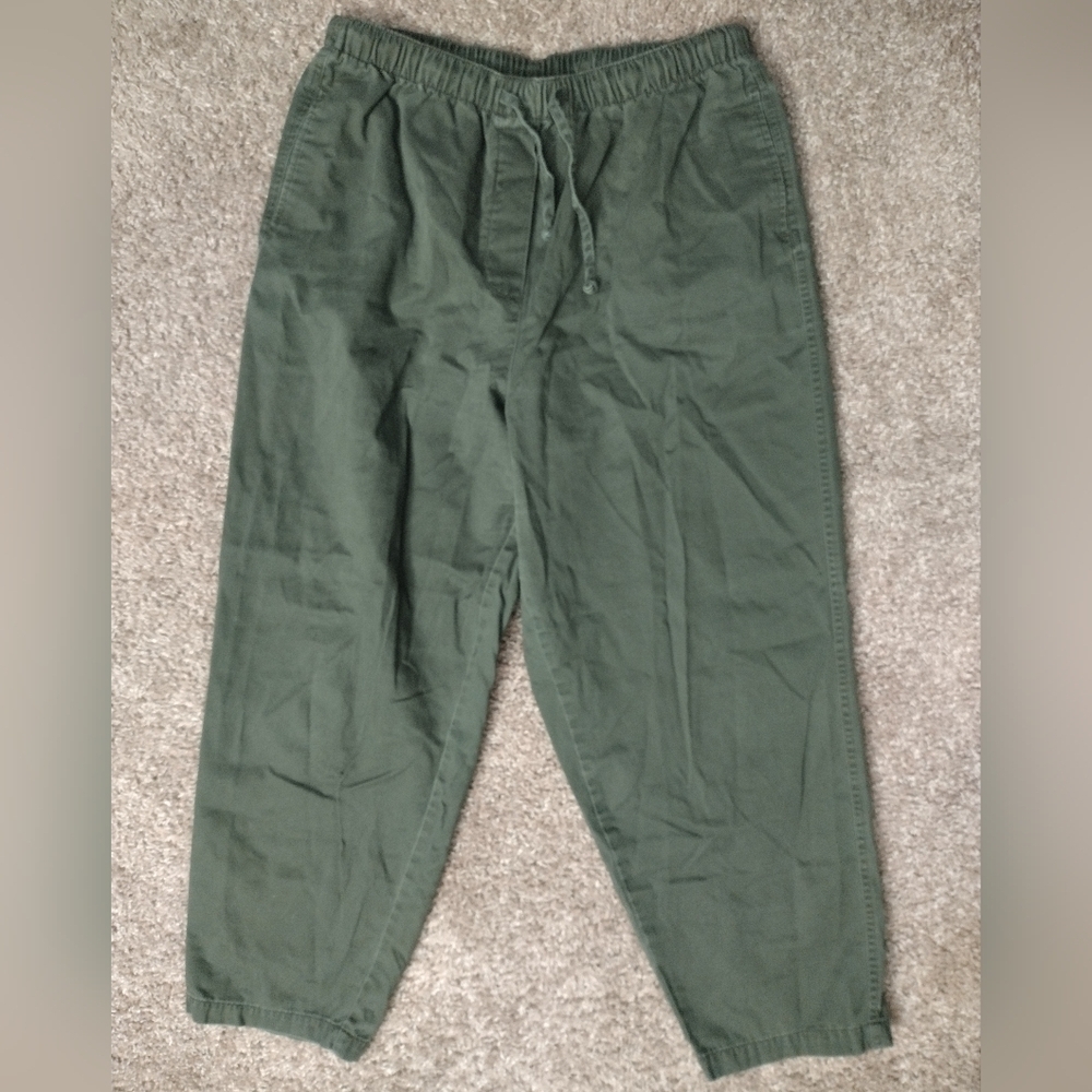 Fashion Bug Olive Green Wide Leg Drawstring Pants 18-20W